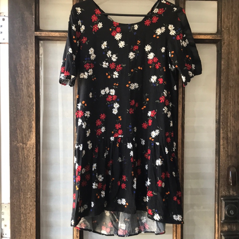 Black floral dress